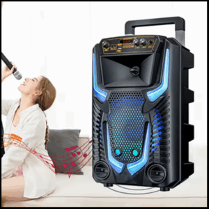 Bocina karaoke con micrófono inalámbrico